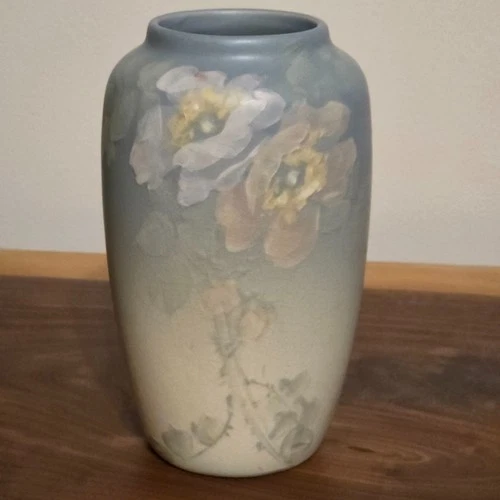 Weller Pottery  7 1/4 Hudson Blue Vase Excellent