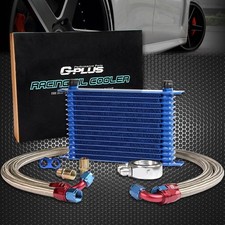 Universal Silver 15 Row AN10-10AN Oil Hose End Cooler Kit Aluminum