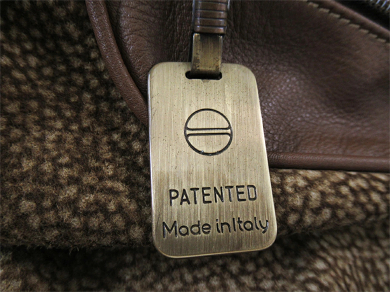 Borbonese Boston Bag, Quail Pattern, Redwall Tag Attached, Beige, — image 9