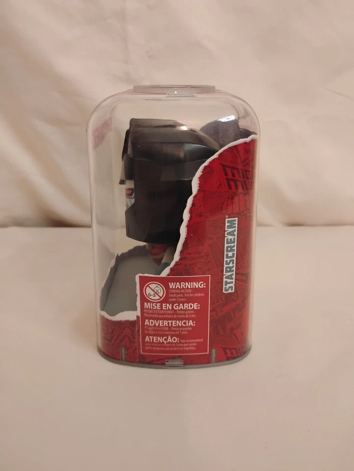 FIGURA DE ACCIÓN TRANSFORMERS MIGHTY MUGGS #04 Starscream SPINNING HEAD - NUEVA Foto 3 de 4