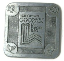 XIII Olympic Winter Games Lake Placid 1980 Belt Buckle By True Distance Inc. D6