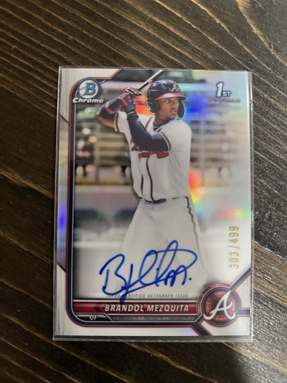 Brandol Mezquita 2022 Bowman 1st Chrome Prospects Auto Refractor /499 #CPA-BMQ