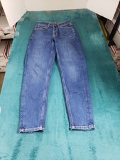 American Eagle Jeans Size 00 Womens Blue Stretch Pants Mid Rise Curvy Mom