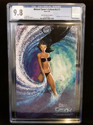 #ad CGC 9.8 Fathom v.3 # 5 Michael Turner NYCC 2009 Variant RARE HTF NM MT Aspen $249.95