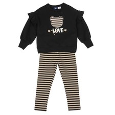 Chicco, Mädchenanzug mit Sweatshirt und Leggings, aus warmem und weichem Sweatstoff