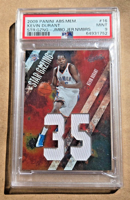 KEVIN DURANT ~~~~ (sp  25/25)  PSA 9 ~~~~ 2009 absolute memorabilia JUMBO JERSEY