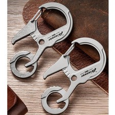 Titan EDC Karabiner Schlüsselclip Flaschenöffner Schlüsselhalter mit 1 Ring