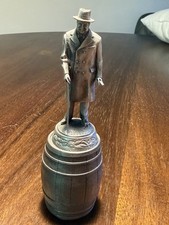 Sterling Classics Winston Churchill Bottle Stopper Pewter Barrel Stand 1994