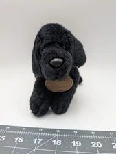 Russ Yomiko Black Lab Dog Plush Labrador Puppy 7 Inch Stuffed Animal Toy