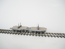 Spur O Finescale Messing Bausatz gebaut schlicht grau Bolsterwagen