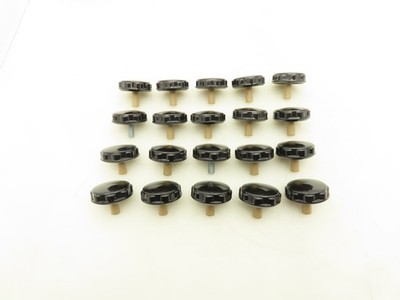 McMaster Carr 6479K41 Black Plastic Knob 3/8''-16 x 1'' Stud 2'' Head Lot of 20