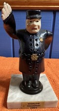 Rare Vintage Whirlygig Policeman Cop Constable Old Hood Ornament Car Accessory