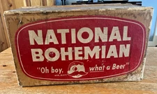 Vintage National Bohemian Beer Box Waxed Cardboard 24 Case Baltimore Natty Boh