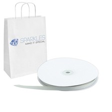 Grosgrain Ribbon 3/8" Wide 50 Yd Yard Roll - Silver - Solid Reels Party jh