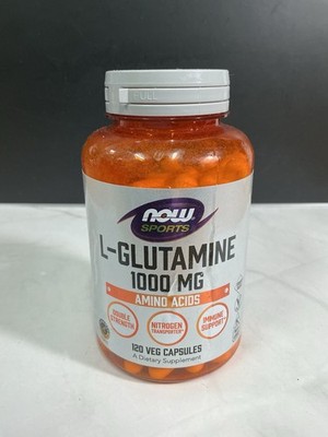NOW FOODS L-Glutamine Double Strength 1000 mg 120 Veg Capsules