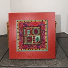 Vintage Framed Christmas Needlepoint Cross Stich NOEL Wall Decor