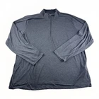 Under Armour Threadborne Heatgear Pullover Men’s 4XL Gray Long Sleeve Polo READ