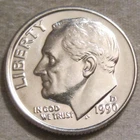 SELLING AS SHOWN - 1990 D UNCIRCULATED ROOSEVELT DIME ~ NICKEL CLAD COPPER ~ 674