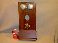 ANTIQUE SWEDISH AMERICAN WALL TELEPHONE CABINET LID ONLY