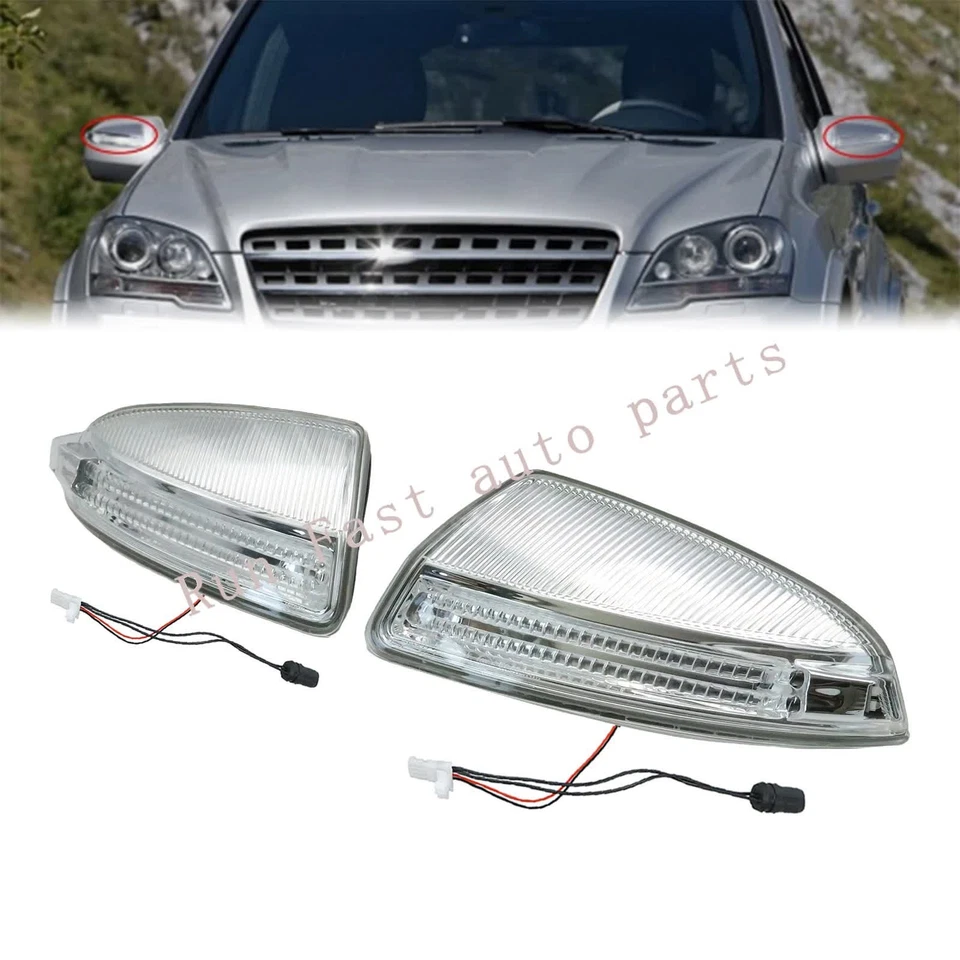 Pair LH+RH Mirror Turn Signal Lamp Light Fit Benz W164 X164 GL450 ML350 ML63 Foto 3 de 4