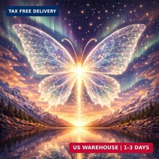 Yikenjoy Aurora Butterfly Diamond Art Kits for Adults, 5D Full Drill Galaxy Land