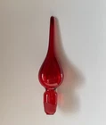 Vintage 8" Tangerine Amberina Flame Made By Rainbow Glass Stopper ONLY Blenko
