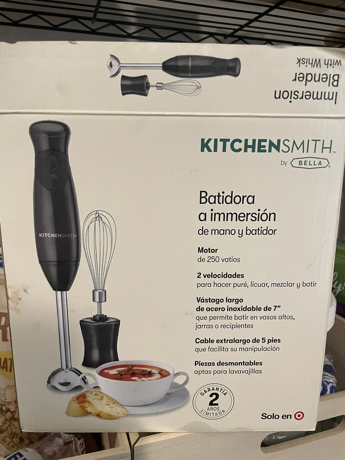 Kitchensmith 2 Speed Immersion Blender with Wisk Black (New Open Box)
Opens in a new window or tab