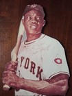 Willie Mays PSA DNA Signed 10 Inch Wood Cut Photo Autograph Giants