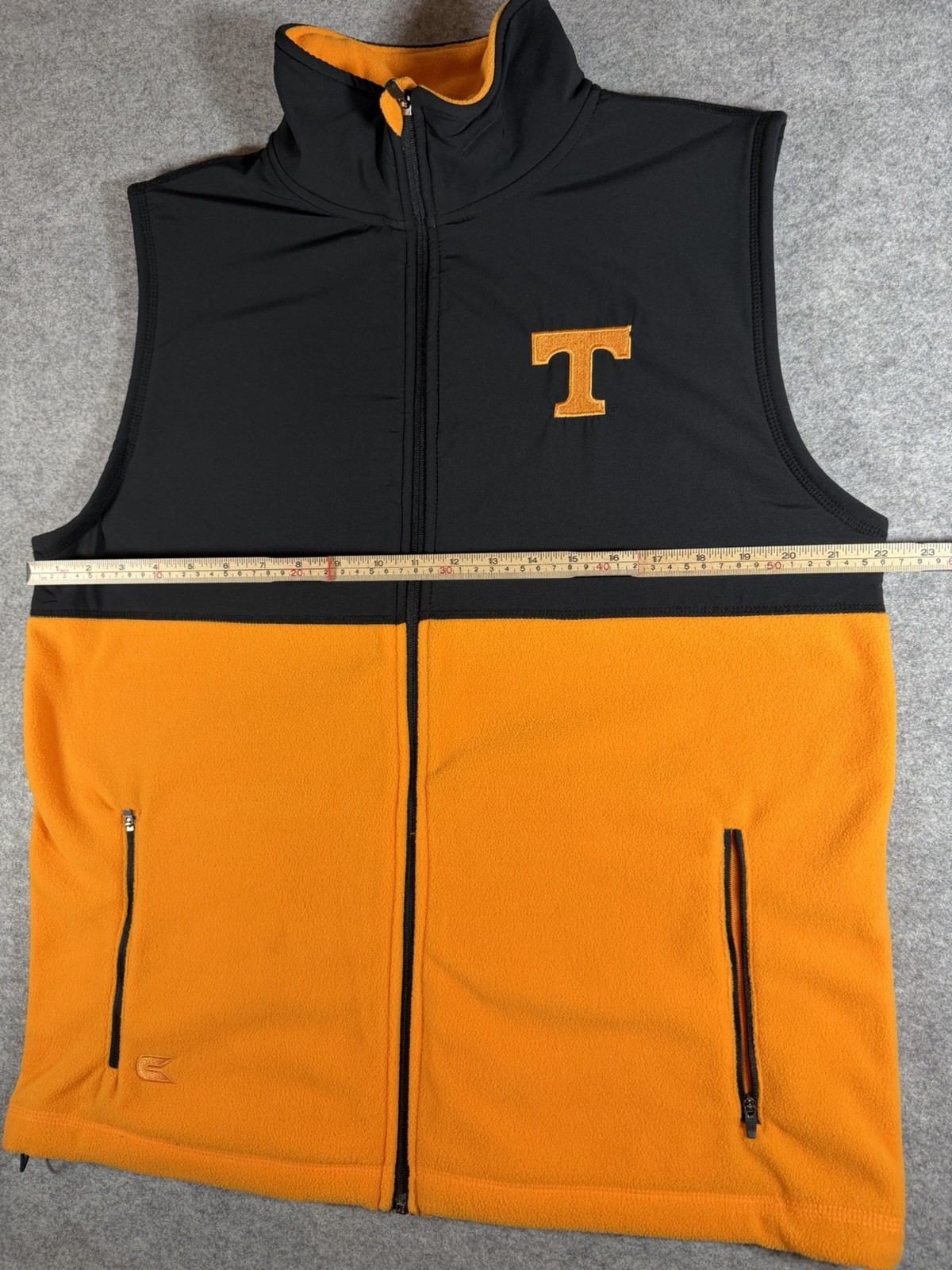 Colosseum Tennessee Volunteers Vest Mens L Orange Black Fleece VOLS Embroidered thumbnail 6