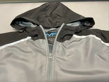 NWT Mack Russo Jacket Men’s Medium Gray Hooded Full Zip Wind Resistant