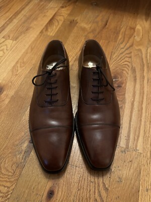 Dark Brown Crockett and Jones Hallam Oxford F WIDTH (wide width)  UK