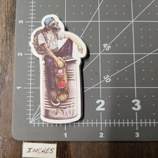 Gas Mask Skater Punk Humor Skateboard Guitar Phone Sticker / Sticker MatM