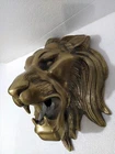 Large Metal Lion Head Wall Mount Sculpture Figurine Statue 15 " Bronze Finish