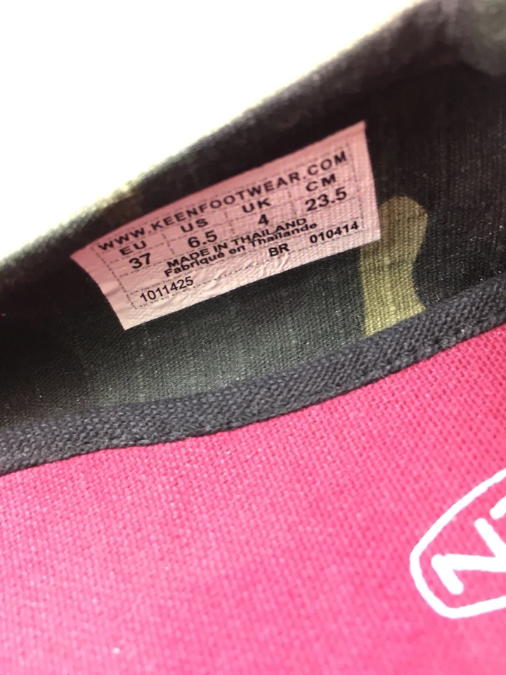 Pisos planos de ballet camuflados de lona verde oliva quemados Cortona SH25 Keen EE. UU. 6,5 Foto 2 de 4