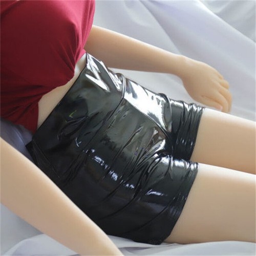 Femme Chaud Pantalon Effet Mouillé PU Cuir Short Brillant Stretch Haut Tour Slim - Foto 6 di 14