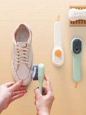 Multifunctional Cleaning Brush With Liquid Dispenser, Press-Type Shoe Brush