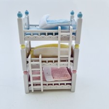 Calico Critters Triplet Baby Bunk Beds Pink Yellow Blue Ladders Sylvania CC-2624