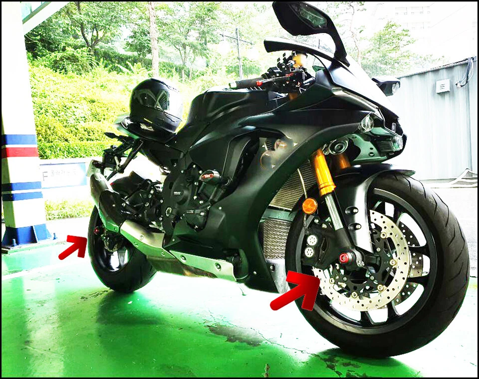 Protector de choque de eje delantero trasero para Buell Lightning XB12X XB12R Foto 2 de 4