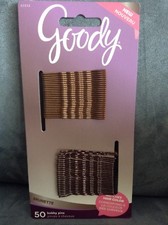 GOODY 50 COUNT BOBBY PINS FOR BRUNETTE HAIR MATCHES HAIR COLOR 23532 - NEW