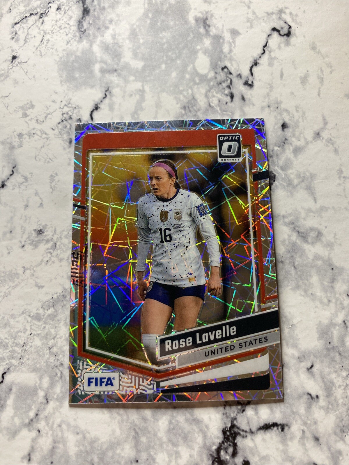 Rose LaVelle 2023-24 Donruss FIFA OPTIC VELOCITY PRIZM Card #65 USA/ USWNT
