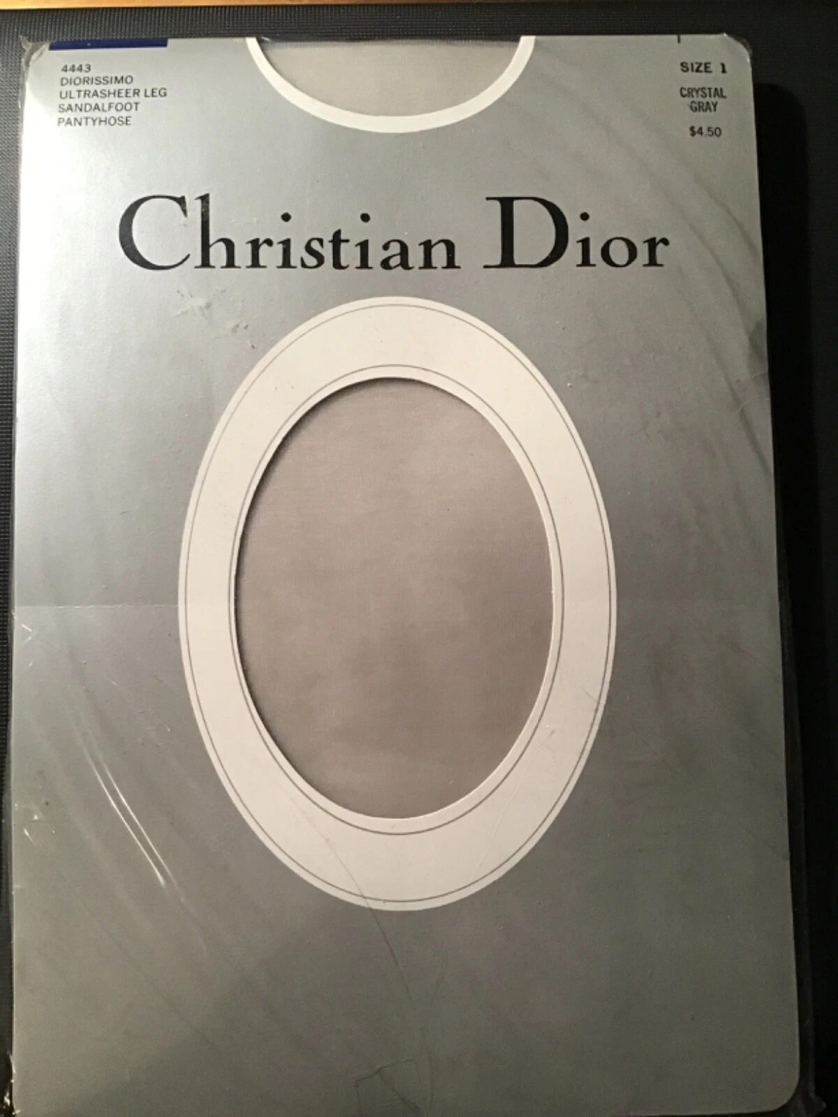 NEUF ! Culotte vintage Christian Dior gris cristal pied sandale transparent taille 1
