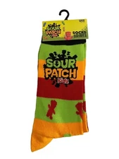 Sour Patch Kids Novelty Crew Socks MENS Size 6-12 Odd Sox Candy Gift One-Pair