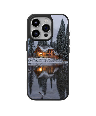 Sunny-Case 2D Case Handyhülle für iphone 7 PLUS Haus See Winter Finnland