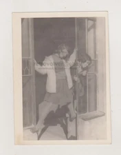 Two Beautiful Young Girls Having Fun at the Doorstep Youth &Joy Snapshot Photo