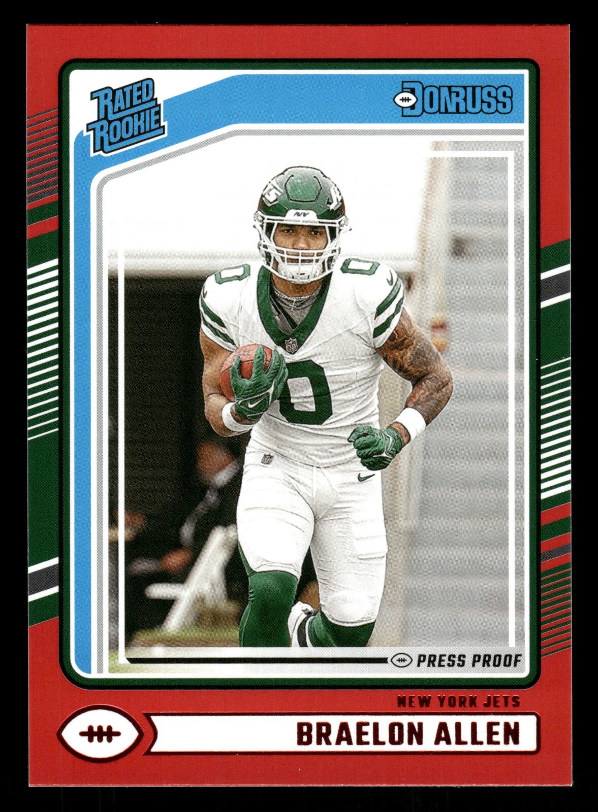 2024 Panini Donruss - Rated Rookie #306 Braelon Allen Red Press Proof