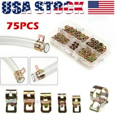 75pcs Fasteners Silicone Vacuum Hose Clamps Steel Wire Air Tube Water Pipe Clips 75pcs Fasteners Silicone Vacuum Hose Clamps Steel Wire Air Tube Water Pipe Clips