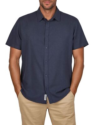 riverso Leinenhemd Herren Kurzarm Regular Fit RIVEmilio Freizeithemd Sommerhemd