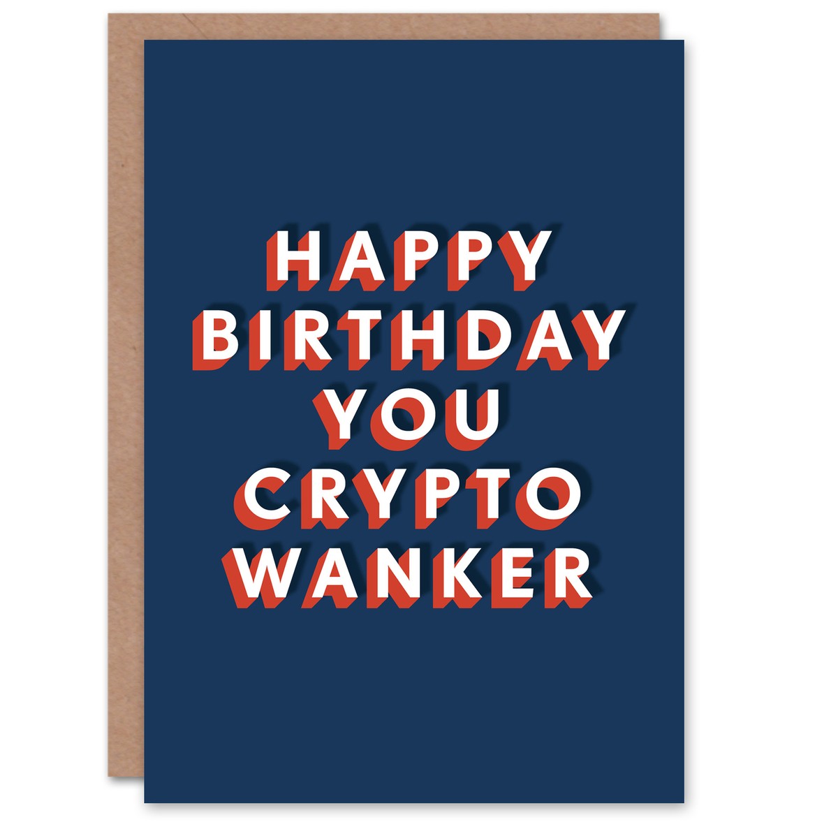 You Crypto Wanker Modern Funny Rude Joke Birthday Card | eBay UK