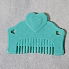 Blue Toy Comb Little Live Pets Scruff A Luvs Plastic Paw Prints Hearts