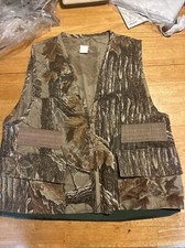 Vintage Sports A Field Hunters Vest Adult Large RealTree Camouflage Shooters H9